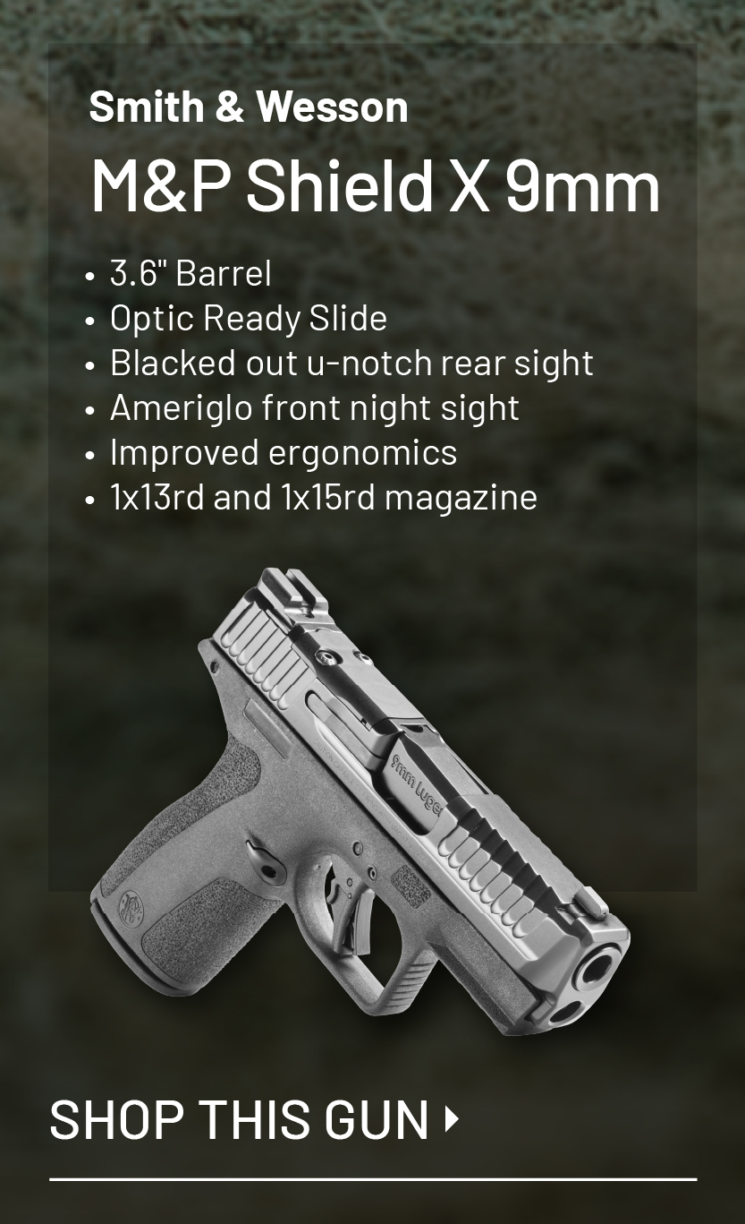 Smith and Wesson M and P Shield X 9mm Optic Ready Pistol Thumb Safety